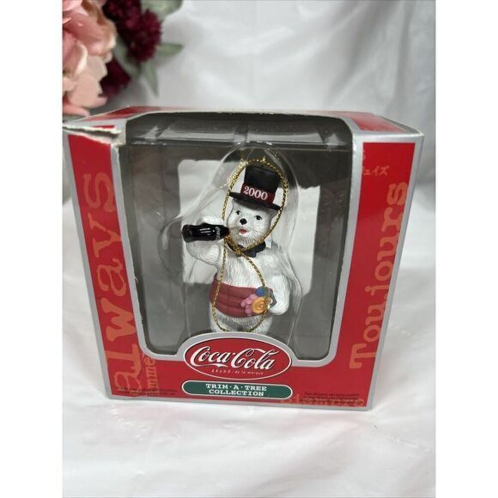 2000 Coca-Cola Christmas Ornament Trim A Tree Collection Polar Bear Cavanagh U72